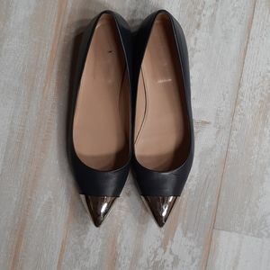 J. Crew collection metal cap toe flats.